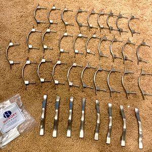37 satin brushed nickel door hardware 3” on center door pulls lot